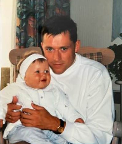 Michele Lacroix childhood image with her dad