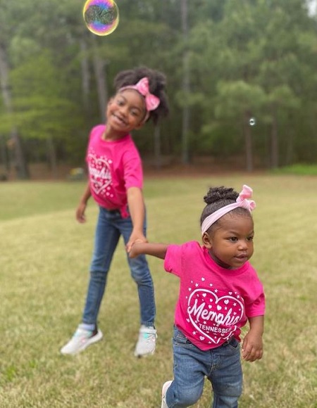 Morgan Harvey two daughters