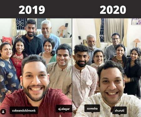 Narayan Jagadeesan with his family members