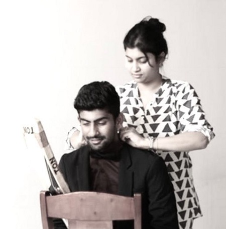 Narayan Jagadeesan with his sister Sarada Narayana