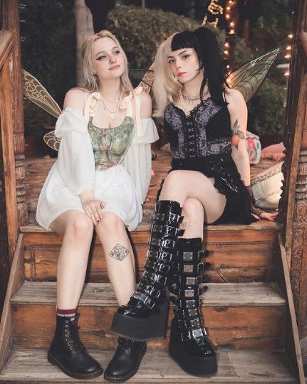 Niki with her friend