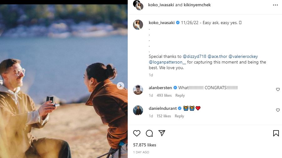 Nyemchek proposed to Koine Iwasaki