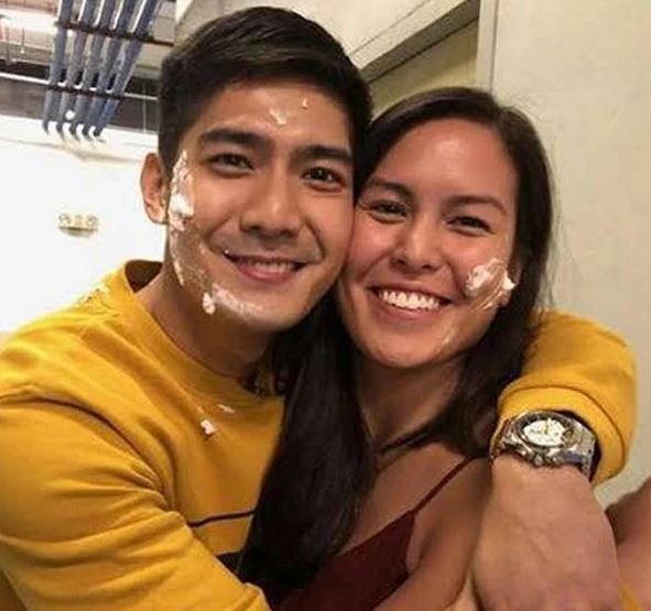 Pineda with her boyfriend Robi Domingo