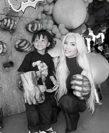 Psalm West and Kim Kardashian