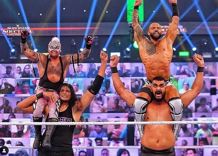 Shanky singh after winning his first 8 team tag team match