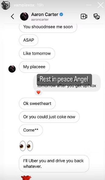Sonya Cruz and Aaron Carter chat