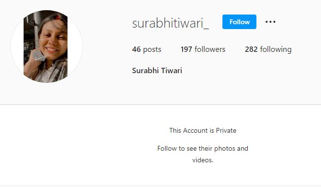 Surabhi Tiwari IG handle