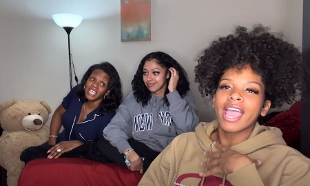 Tatyana Joseph with her mom and sister