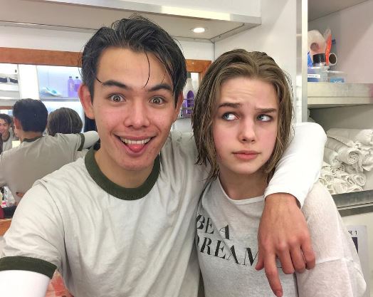 Teagan Croft with fellow actor Ryan Potter