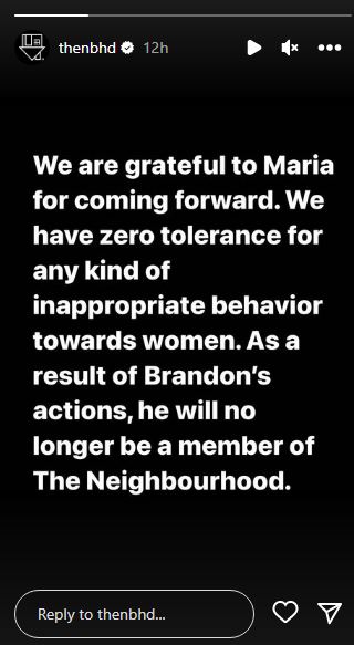 The Neighbourhood fired Brandon Fried