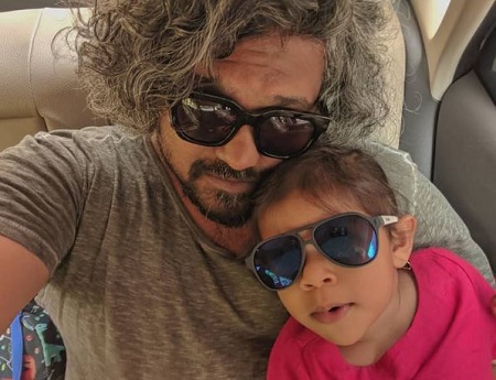Vasan Bala with his daughter