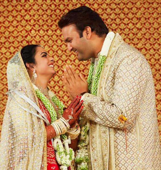 Wedding photo of Anand and Isha Ambani