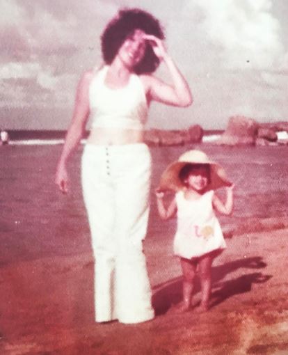 Young Dr Jocelyne with her mother
