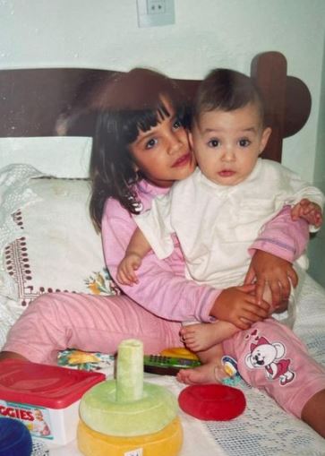 Young Gabriela with her brother Rafael