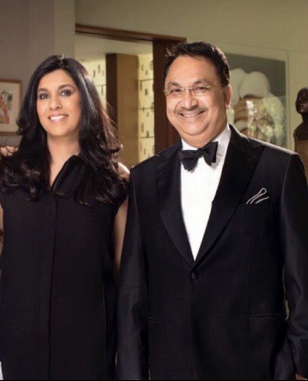 Vikram with his wife Geetanjali Kirloskar