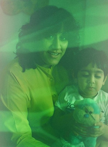 Amar Chadha Patel with his mother