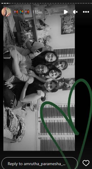 Amrutha Prem with her friends