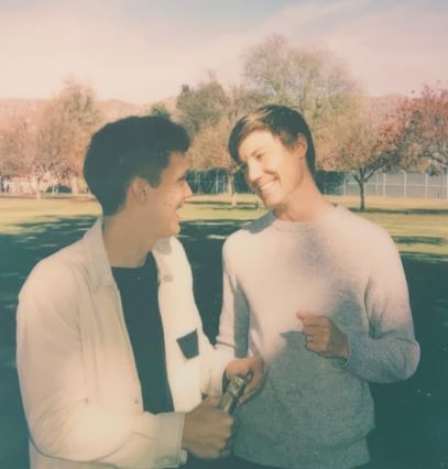 An old photo of Fielder and Hunter Doohan