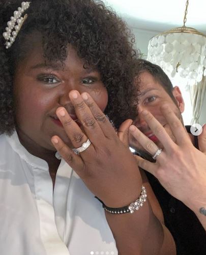 Brandon with his wife Gabourey Sidibe