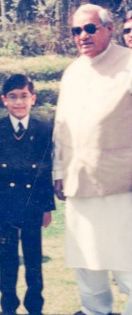 Chaitanya Sharma old image wth Atal Bihari Vajpayee