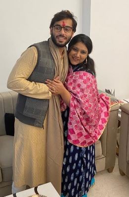 Chaitanya Sharma with his sister