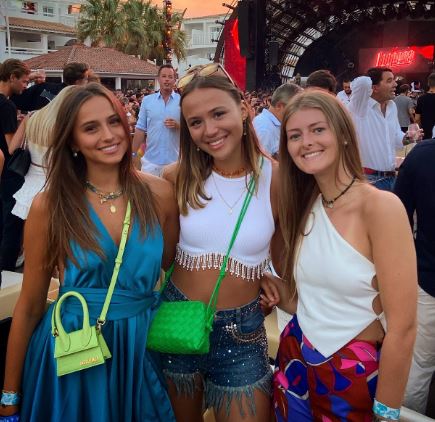 Charlotte with her friends