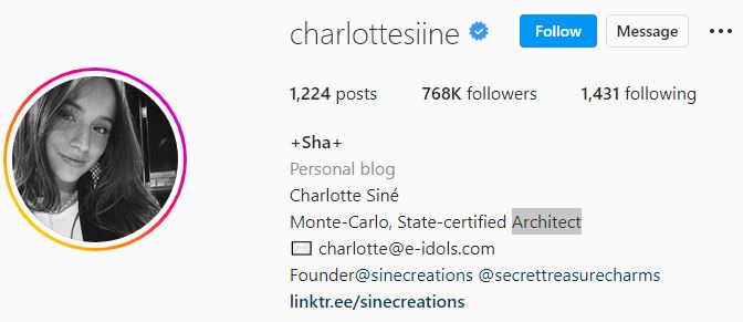 Charlotte's Instagram account