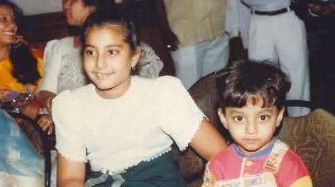 Childhood photo of Nara Brahmani