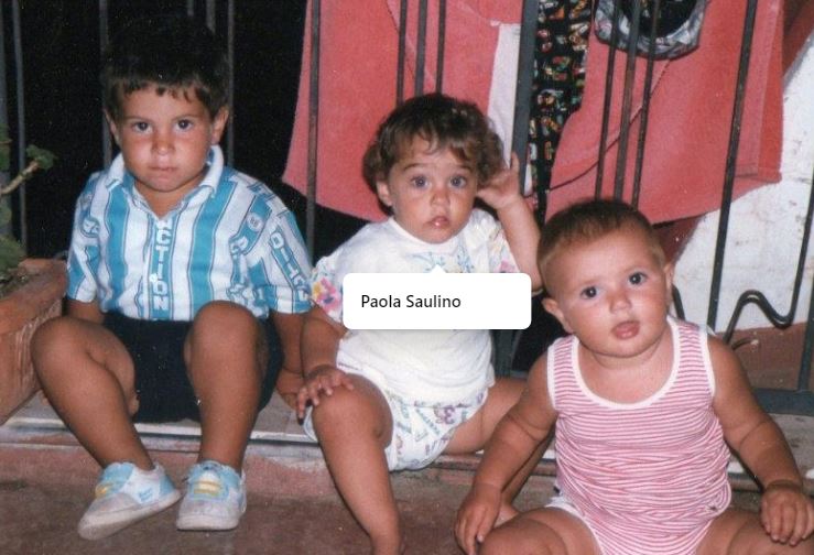 Childhood photo of Paola