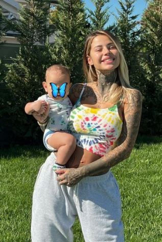 Cristofoli with her son Theo Jr