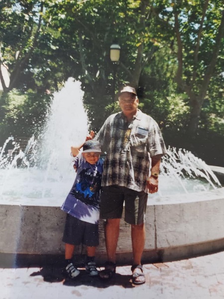 Dope as Yola with his grandfather father Tom