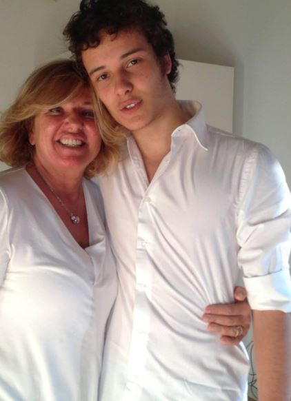 Edoardo Donnamaria with his mother