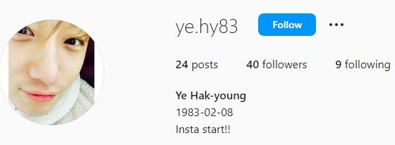Hak-Young's Instagram account