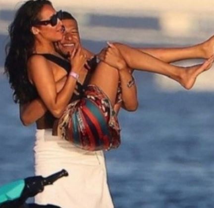 Ines Rau with Kylian Mbappé
