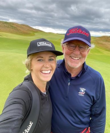 Iona Stephen with her dad