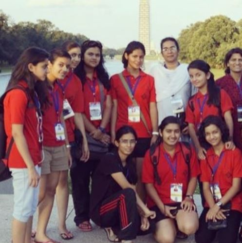 Isha with her college friends