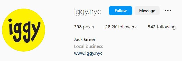 Jack's Instagram account
