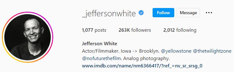 Jefferson's Instagram account