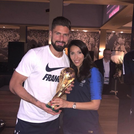 Jennifer giroud with her husband
