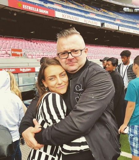 Jowita Przystal with her father