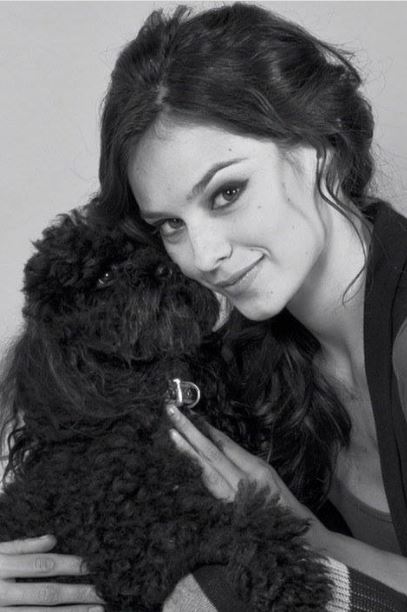 Katy with her pet dog
