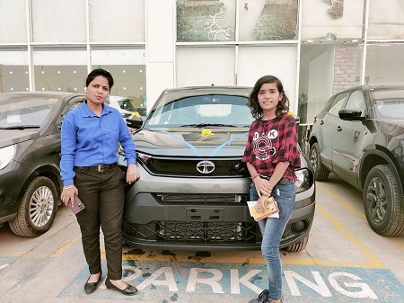 Kautilya Pandit sister buying a new Tat Car