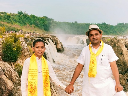 Kautilya Pandit with his father