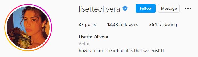 Lisette's Instagram account