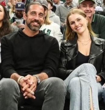 Mallory Edens with Aaron Rodgers