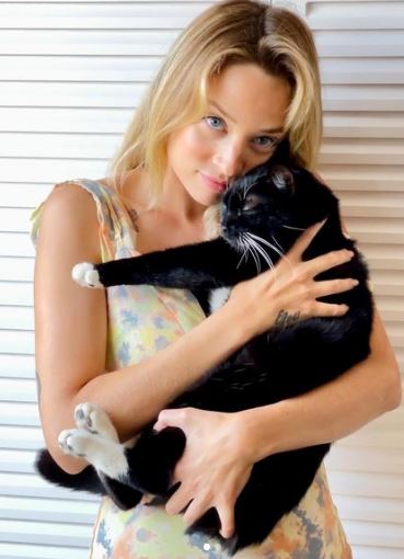 Martha with her pet cat
