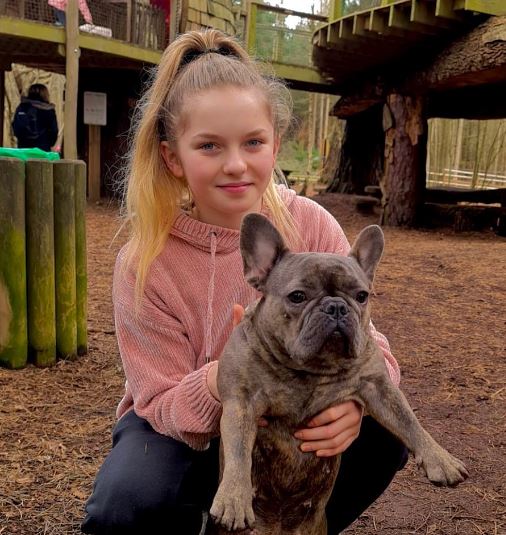 Meesha Garbett with her pet dog