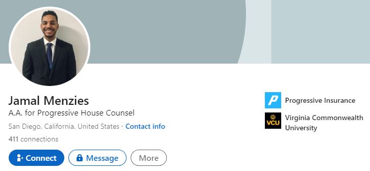 Menzies's LinkedIn account