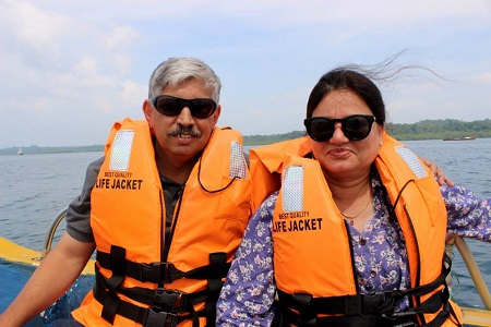 Mukta Tilak with her husband