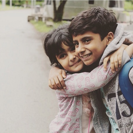 Naman Jain with his sister